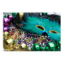 Mardi Gras Beads & Green Mask Print
