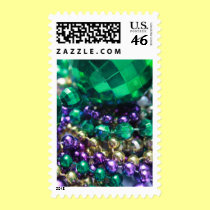 Mardi Gras Beads Postage postage