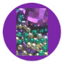 Mardi Gras Beads Purple Sticker