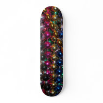 Mardi Gras beads skateboard
