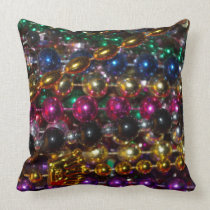 Mardi Gras Beads Throw Pillow american mojo pillows