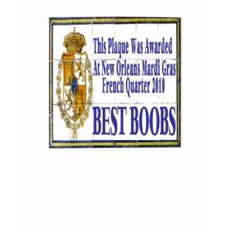 Mardi Gras Best Boobs Tile shirt
