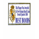 Mardi Gras Best Boobs Tile Tshirt