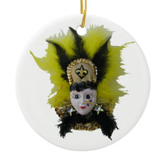 Mardi Gras Black & Geauld 1 ornament