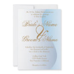 Mardi Gras Blue Wedding Invitation