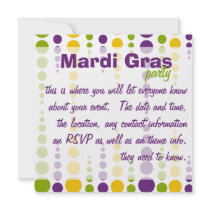 Mardi Gras Bubble Dots invitations by candystore Mardi Gras Bubble Dots invitations