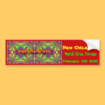 Mardi Gras bumper sticker bumper stickers
