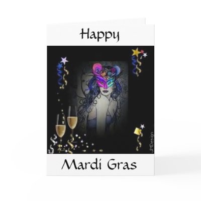 Mardi Gras Greeting Card by Kaleyedoscopeyes