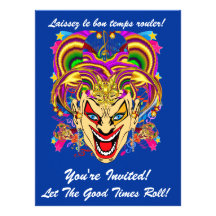 Mardi Gras Carnival Event  Please View Notes Personalized Invitations