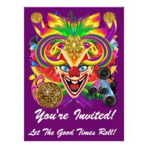 Mardi Gras Carnival Event  Please View Notes Personalized Invite