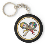 Mardi Gras, Carnival, Tropical Maracas - 01 Key Chains