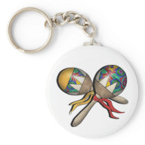 Mardi Gras, Carnival, Tropical Maracas - 01 Key Chains