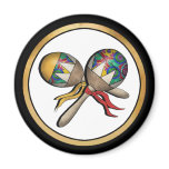 Mardi Gras, Carnival, Tropical Maracas - 01 magnets