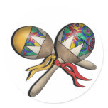 Mardi Gras, Carnival, Tropical Maracas - 01 Stickers