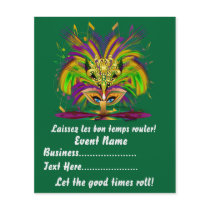 Mardi Gras Carvinal  4.5" x 5.6" Please View Notes Custom Flyer