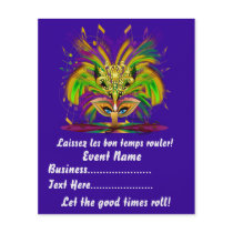 Mardi Gras Carvinal  4.5" x 5.6" Please View Notes Flyer