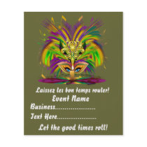 Mardi Gras Carvinal  4.5" x 5.6" Please View Notes Full Color Flyer