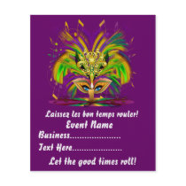 Mardi Gras Carvinal  4.5" x 5.6" Please View Notes Flyer