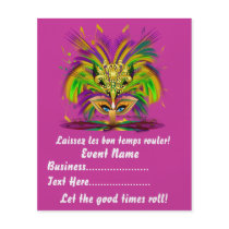 Mardi Gras Carvinal  4.5" x 5.6" Please View Notes Flyer