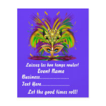 Mardi Gras Carvinal  4.5" x 5.6" Please View Notes Full Color Flyer