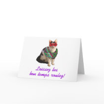 Mardi Gras Cat Greeting Card