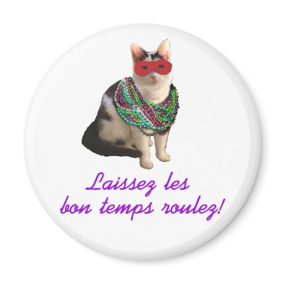 Mardi Gras Cat magnets
