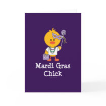 Mardi Gras Chick Greeting Card