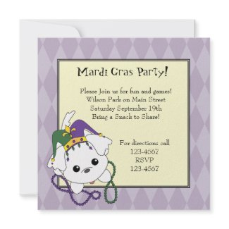 Mardi Gras Clancey invitation