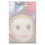 Mardi Gras clown doll stationary Stationery Design