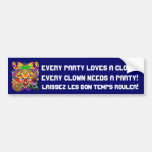 Mardi Gras Clown View notes please Bumper Sticker