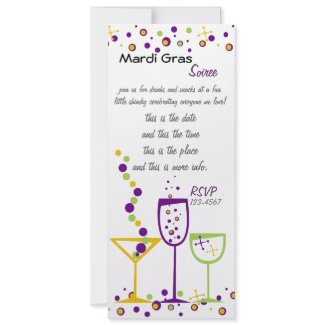 Mardi Gras Cocktails invitation
