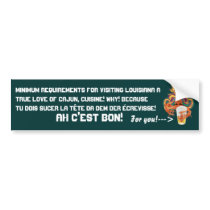 Mardi Gras Crawfish English View Hints please Bumper Sticker