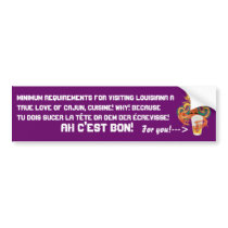 Mardi Gras Crawfish English View Hints please Bumper Stickers