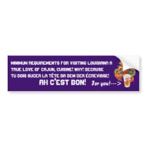 Mardi Gras Crawfish English View Hints please Bumper Stickers