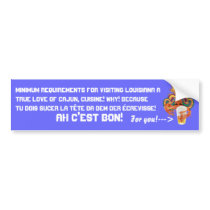 Mardi Gras Crawfish English View Hints please Bumper Sticker