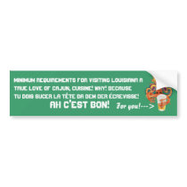 Mardi Gras Crawfish English View Hints please Bumper Sticker