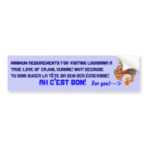 Mardi Gras Crawfish English View Hints please Bumper Sticker