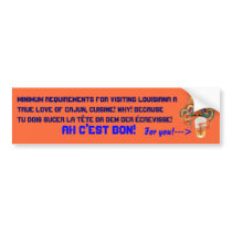 Mardi Gras Crawfish English View Hints please Bumper Sticker