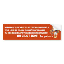 Mardi Gras Crawfish English View Hints please Bumper Sticker