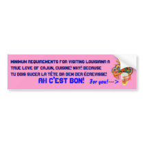 Mardi Gras Crawfish English View Hints please Bumper Sticker