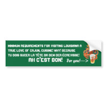 Mardi Gras Crawfish English View Hints please Bumper Sticker