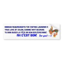 Mardi Gras Crawfish English View Hints please Bumper Sticker