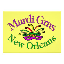 Mardi Gras Custom Invitations