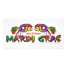 MARDI-GRAS CUSTOM PHOTO CARD