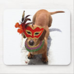 Mardi Gras Dachshund Dog mousepad