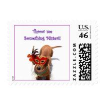 Mardi Gras Dachshund Dog postage by ritmoboxer Mardi Gras Dachshund Dog postage