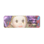Mardi Gras Doll address labels
