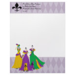 Mardi Gras Dress Shop Letterhead Template
