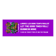 Mardi Gras Dual Logo Please View Notes Business Card Template