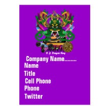 Mardi Gras Dual Logo Please View Notes Business Card Template